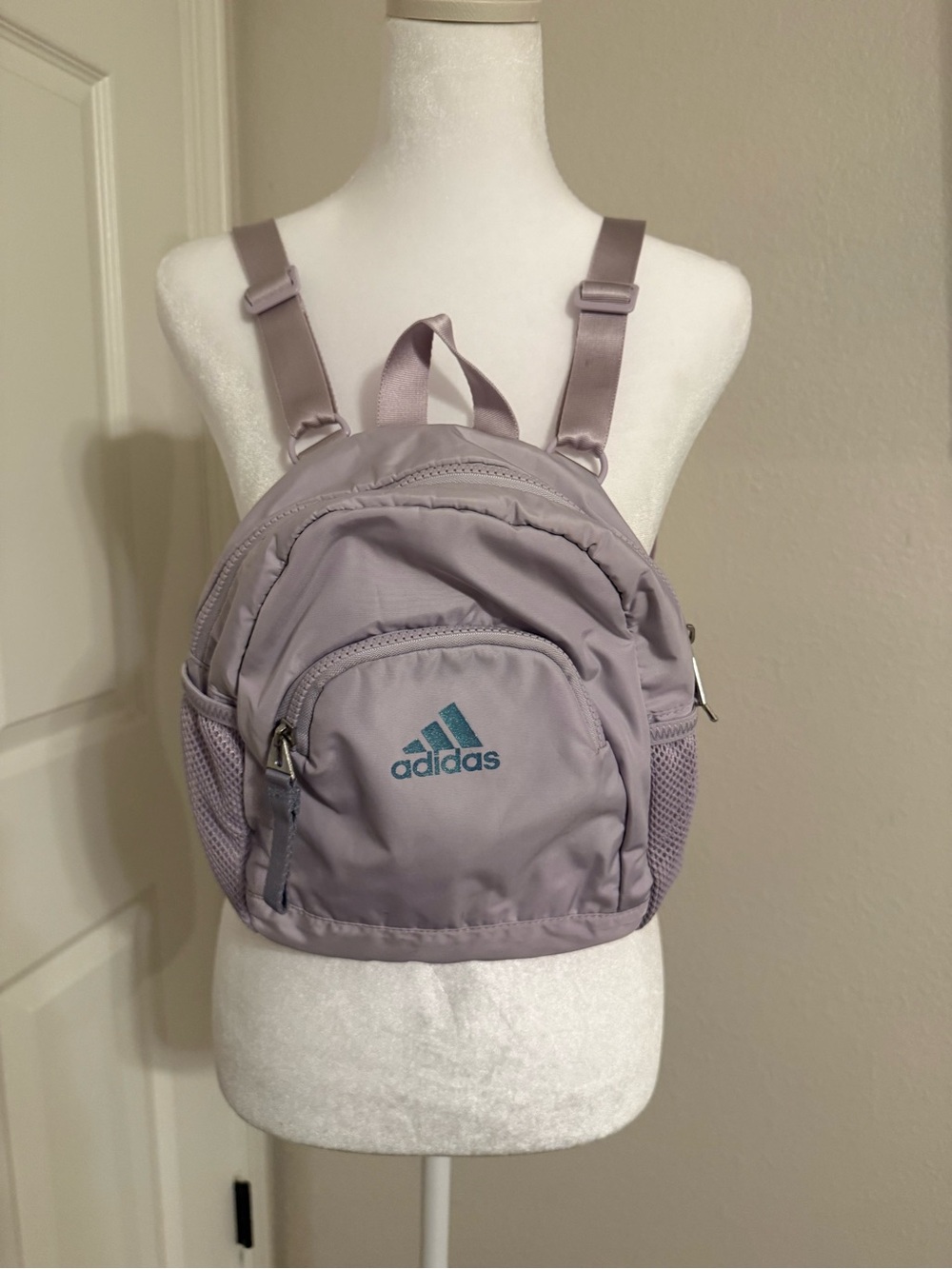 adidas Lavender Mini Backpack with Logo